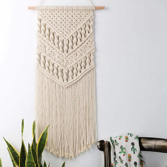 Fringe Woven Tapestry, Bohemian Wall Decor